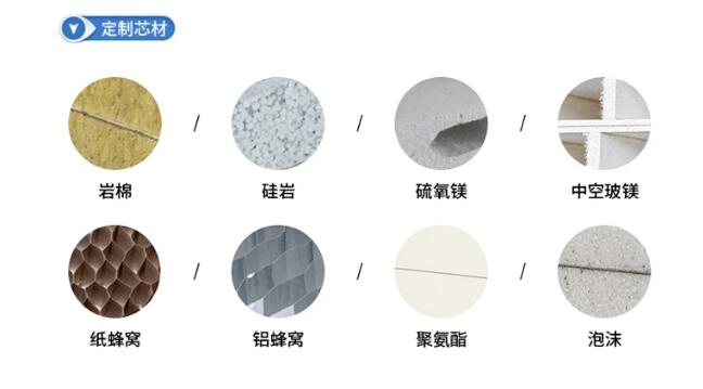 岩棉彩钢板产品参数2